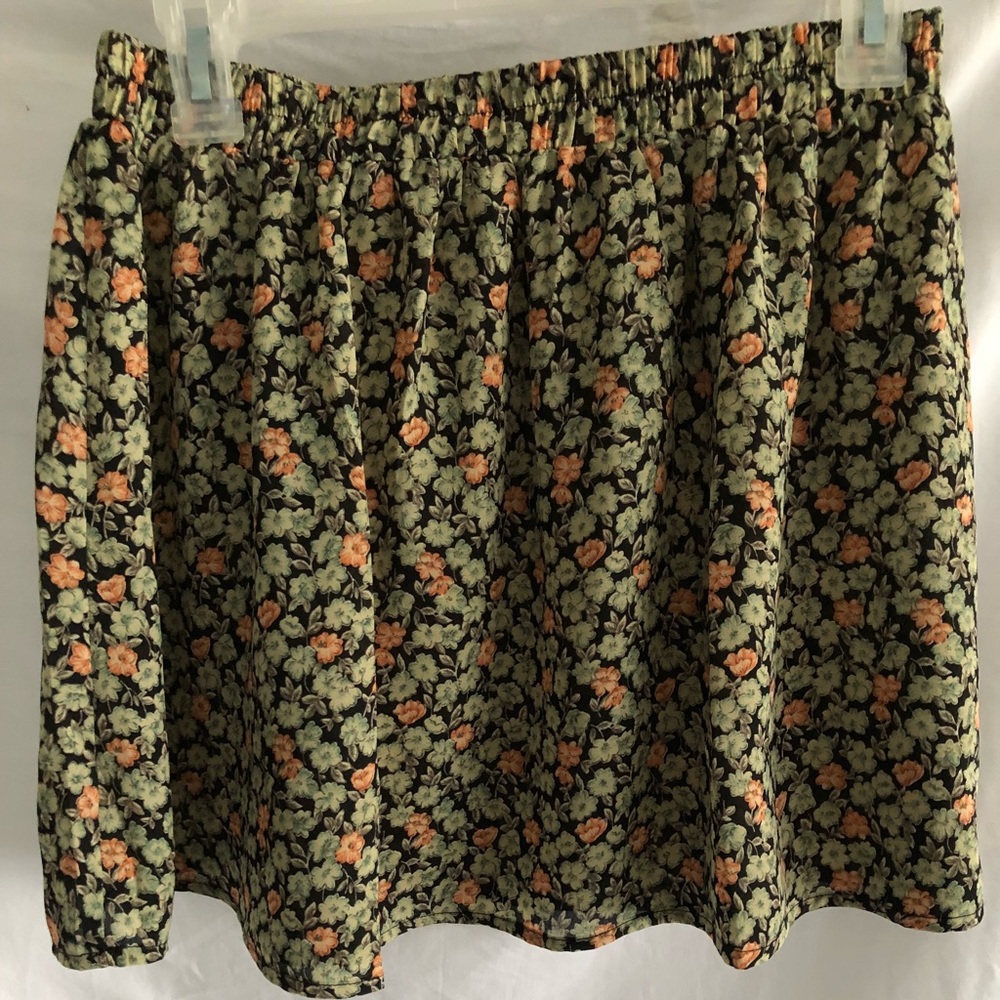 Floral Chiffon Mini Skirt